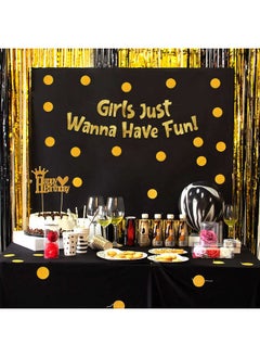 Sterling James Co. Girls Just Wanna Have Fun Neon Gold Glitter Banner Bachelorette Party Girls Birthday Slumber Party Pajama Party Girls Night Out Decorations Supplies Favors And Gifts  - Image 5