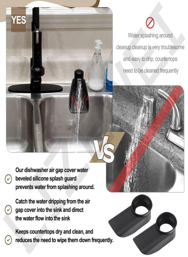 LIZEWEI 2 Pcs Dishwasher Air Gap Cover Water Ramp Silicone Splash Guard, 4° Overflow Spout Extender Universal Accessory for Dishwasher, Universal Replacement Dishwasher Air Gap - Image 3