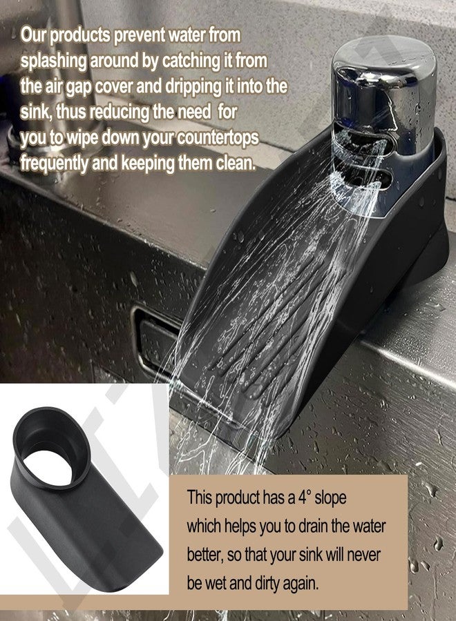 LIZEWEI 2 Pcs Dishwasher Air Gap Cover Water Ramp Silicone Splash Guard, 4° Overflow Spout Extender Universal Accessory for Dishwasher, Universal Replacement Dishwasher Air Gap - Image 4