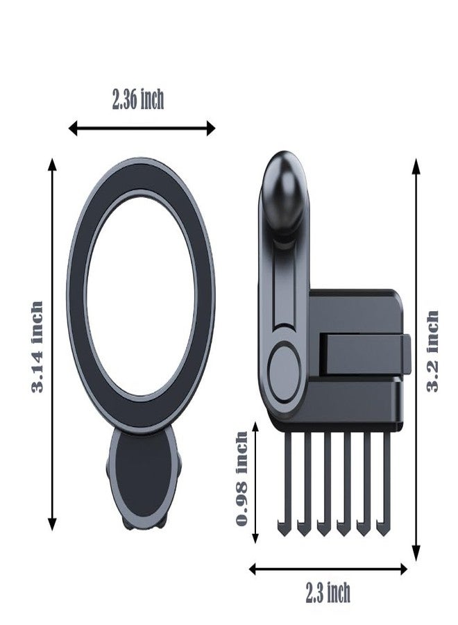 Elecphbo Phone Mount Designed for Tesla Model 3 Model Y, Magnetic Phone Holder Compatible with MagSafe for iPhone 16 Pro Max Plus 15 14 13 12 Mini and All Other Phone with Steel-Rimmed Cases - Image 3