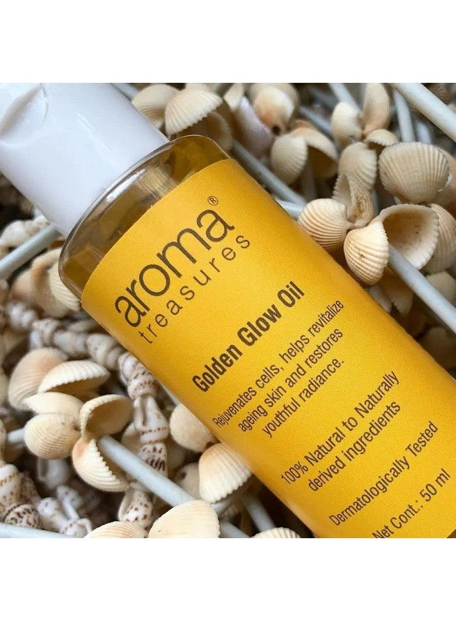 Aroma Treasures Golden Glow Face Oil For Glowing Skin Suitable For Normal To Dry Skin 50Ml - Image 3