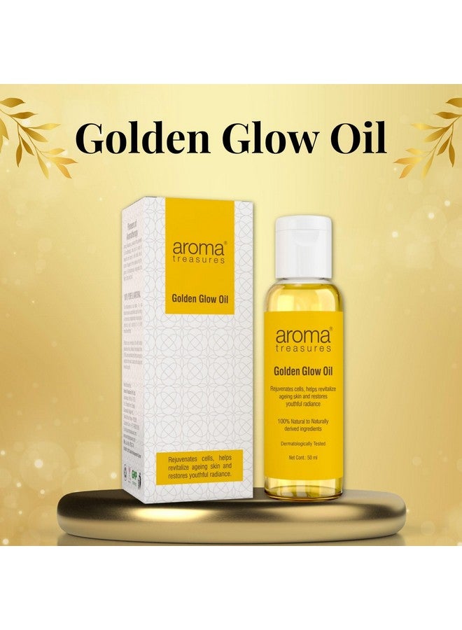 Aroma Treasures Golden Glow Face Oil For Glowing Skin Suitable For Normal To Dry Skin 50Ml - Image 2