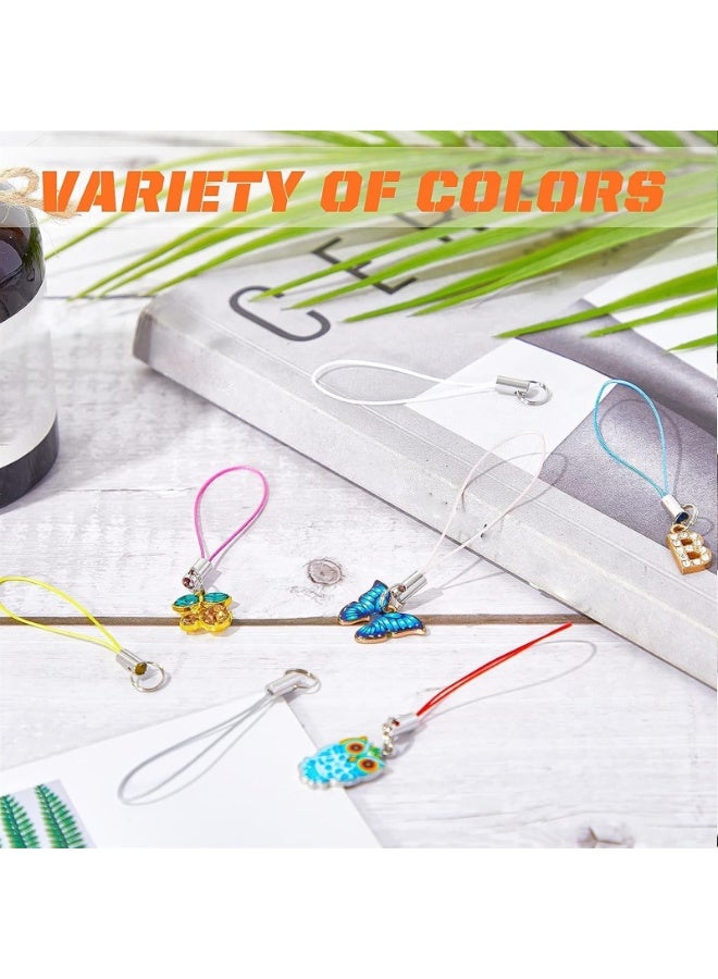 200PCS,Lanyard Phone Ring Strap for Mobile Lariat Lanyard Cell Phone Split Ring Strap Silver Split Ring Cellphone Strap Charm Cords for Cellphone USB Drive Keychain DIY  - Image 5