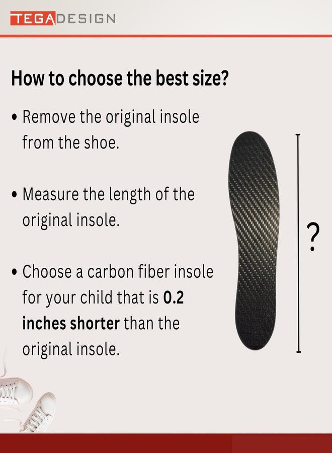 TEGA Kids' Carbon Fiber Insoles for Idiopathic Toe Walking - 1 Pair - Rigid Shoe Inserts to Correct Tiptoe Walking - Toddlers and Big Kids Insert (Little Kid 13) - Image 5