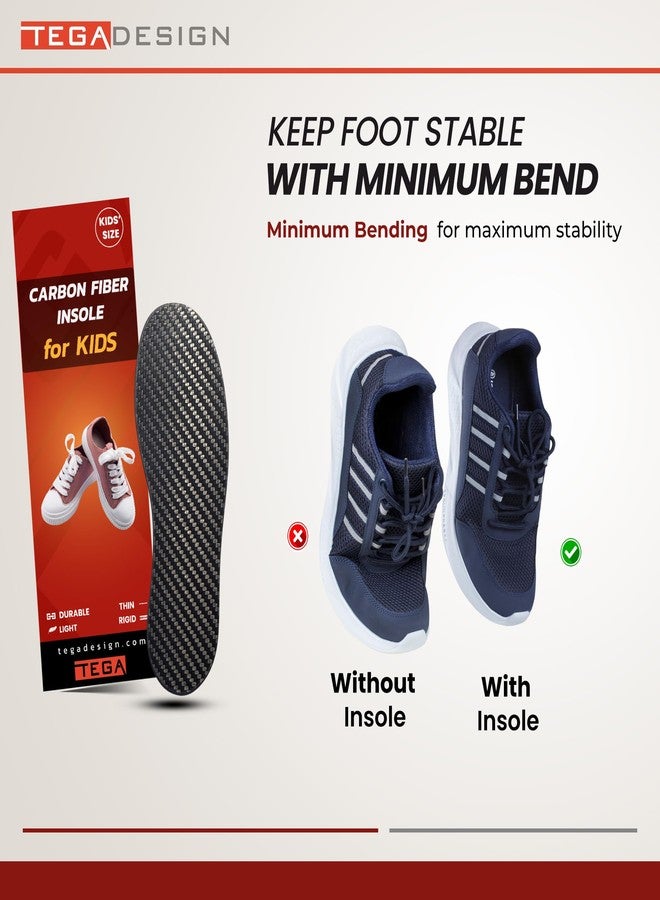 TEGA Kids' Carbon Fiber Insoles for Idiopathic Toe Walking - 1 Pair - Rigid Shoe Inserts to Correct Tiptoe Walking - Toddlers and Big Kids Insert (Little Kid 13) - Image 2