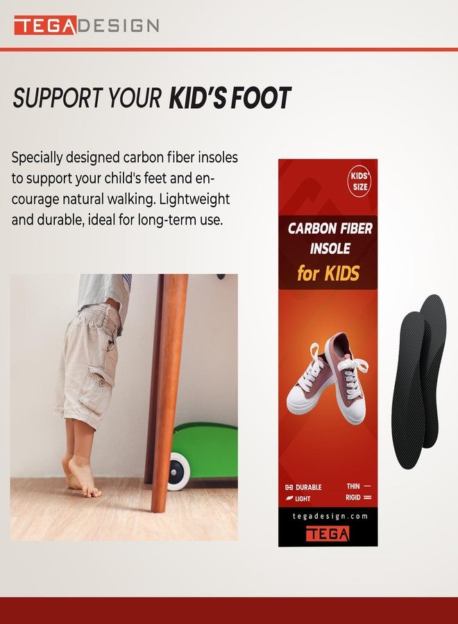 TEGA Kids' Carbon Fiber Insoles for Idiopathic Toe Walking - 1 Pair - Rigid Shoe Inserts to Correct Tiptoe Walking - Toddlers and Big Kids Insert (Little Kid 13) - Image 4