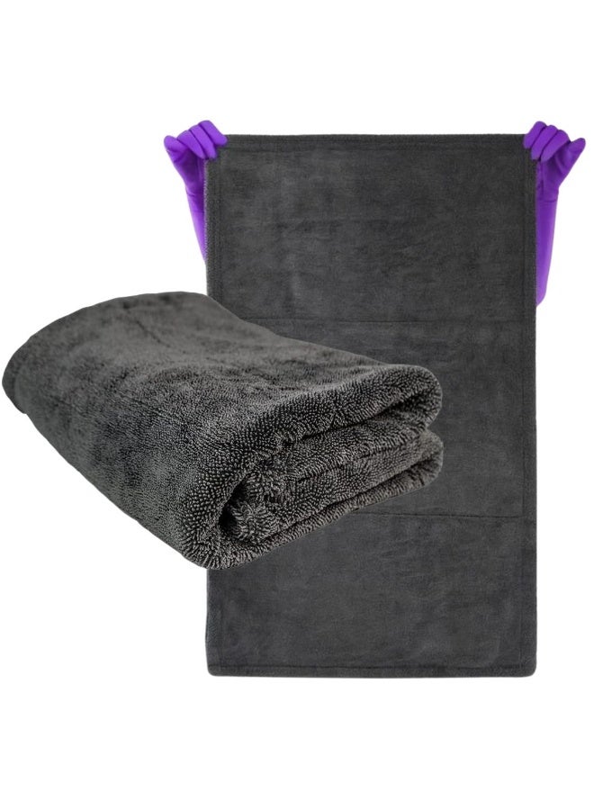 MOTRK Microfiber Car Drying Towel 1300 Gsm MOTRK Double Twist Pile, Premium Extra Large Auto Wash Towel For Cars, Super Absorbent Detailing Cleaning Cloth Car Drying Towel From No Streaks, Scratches 60*90 - Image 1