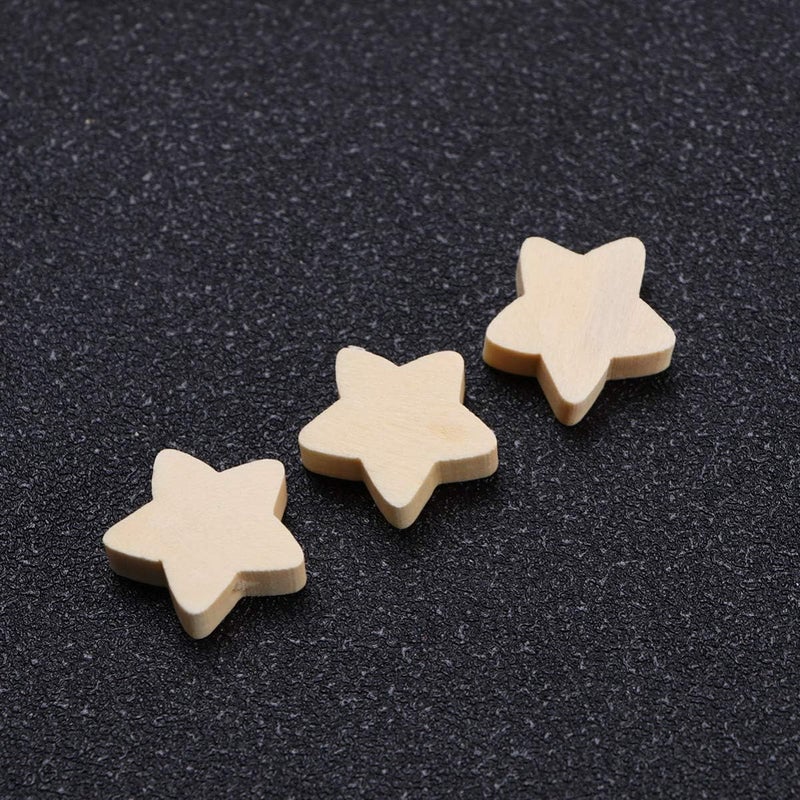 comfrt 50pcs Wooden Beads Lovely Five-Pointed Star Beads DIY Handmade Jewelry Accessories Wood Beads Star Beads,Wooden Stars,Wooden Stars for Crafts,Wood starsCraft Supplies - Image 5