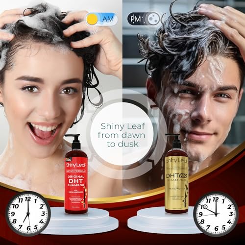 Shiny Leaf DHT Blocking Shampoo Bundle - Anti-Hair Loss Shampoos For Women and Men With Biotin, Procapil and Capyxil For Daily Use, 2 x 16 oz by Shiny Leaf - Image 5