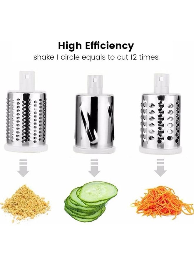Arabest - Vegetable Slicer 3 In 1 Handheld Spiral Rotary Drum Slicer For Vegetable Fruit Cheese Nut - Image 1