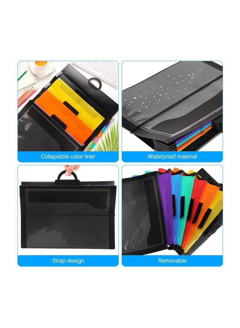 2 Pcs Wall File Organizer, Hanging Folders Storage and Classroom Organization with 6 Removable Poly Organizers for Wall, Classroom, School, Home Office - Image 3