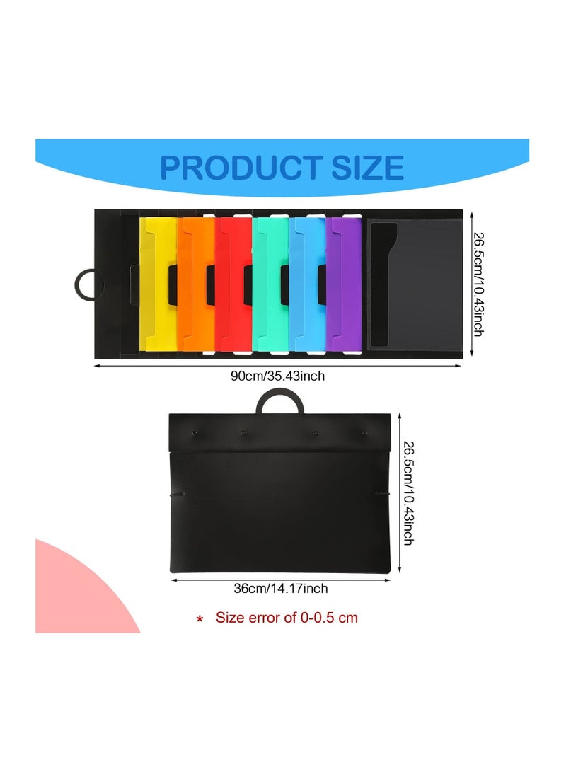 2 Pcs Wall File Organizer, Hanging Folders Storage and Classroom Organization with 6 Removable Poly Organizers for Wall, Classroom, School, Home Office - Image 2