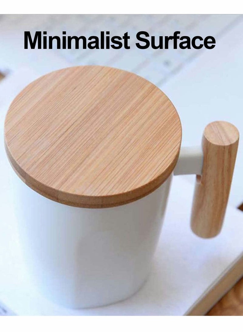 Excefore غطاء كوب من الخيزران، غطاء كوب خشبي، غطاء كوب شاي، غطاء كوب قهوة، مجموعة أغطية أكواب للشرب للمنزل والمكتب (4 قطع) - Image 4