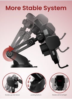 Moxedo Moxedo 15W Wireless Phone Holder Mount with PD 20W Car Charger, Qi Auto Sensor Arms Windshield/Dashboard/Air Vent Compatible for iPhone 13 12 11 Pro, XR, XS, XS Max, XR, X, Galaxy S20 Note 20 Ultra & All Smartphones  - Image 4