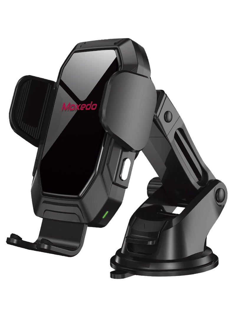 Moxedo Moxedo 15W Wireless Phone Holder Mount with PD 20W Car Charger, Qi Auto Sensor Arms Windshield/Dashboard/Air Vent Compatible for iPhone 13 12 11 Pro, XR, XS, XS Max, XR, X, Galaxy S20 Note 20 Ultra & All Smartphones  - Image 1