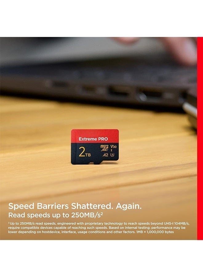 2TB micro SD card  (For Smartphones, Action Cams, Drones, Speeds up to 250 MB/s, 5K, 4K UHD) A2 App Performance + RescuePro Deluxe UHS-I, C10, U3, V30 - Image 1