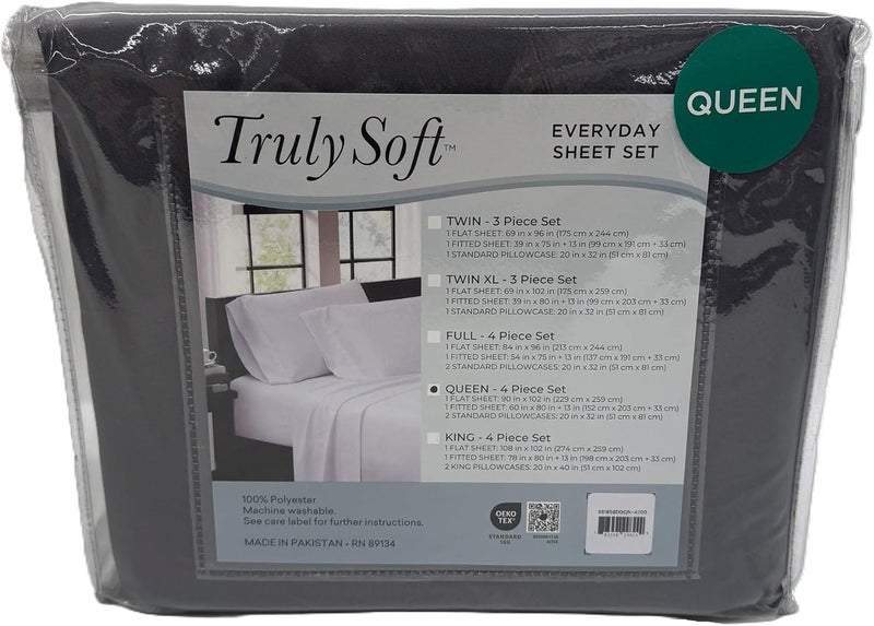 TRULY SOFT Everyday Sheet Set, Queen, Red - Image 4