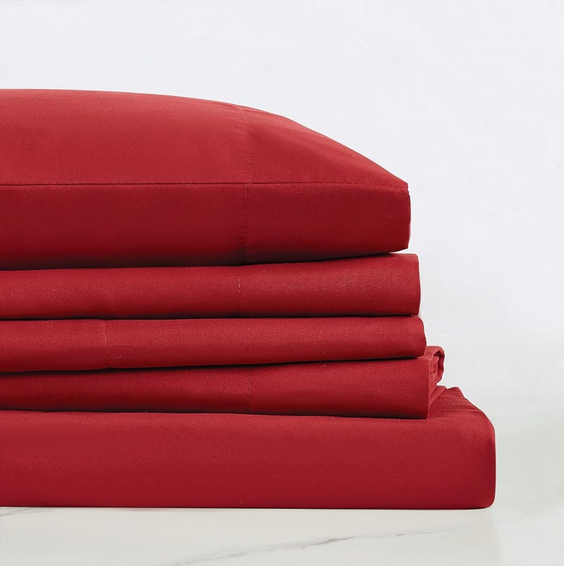 TRULY SOFT Everyday Sheet Set, Queen, Red - Image 3