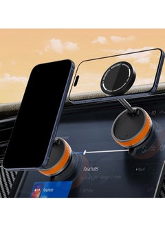 XIPH 360° Rotatable 270° Foldable Vacuum Suction Cup Magnetic Steel Phone Holder for Cars  - Image 2