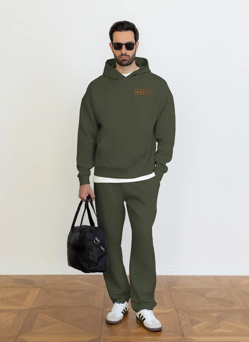 Shapes Green COMFORT MIDWEIGHT PRINTED HOODIE for Men | Best Price UAE