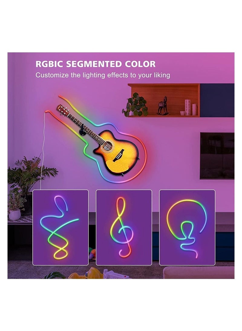 Y&D - Smart Neon Light Strip Wifi DIY 3m with APP Control and Music Sync Voice Activated Connection Alexa Google Suitable for Bedroom Living Room Game Decoration - Image 1