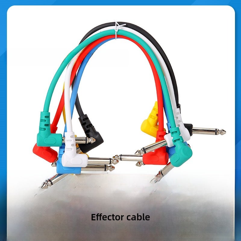 Generic Electric Guitar Effects Patch Cable Set 6-Color 20-30cm 6 colors suit