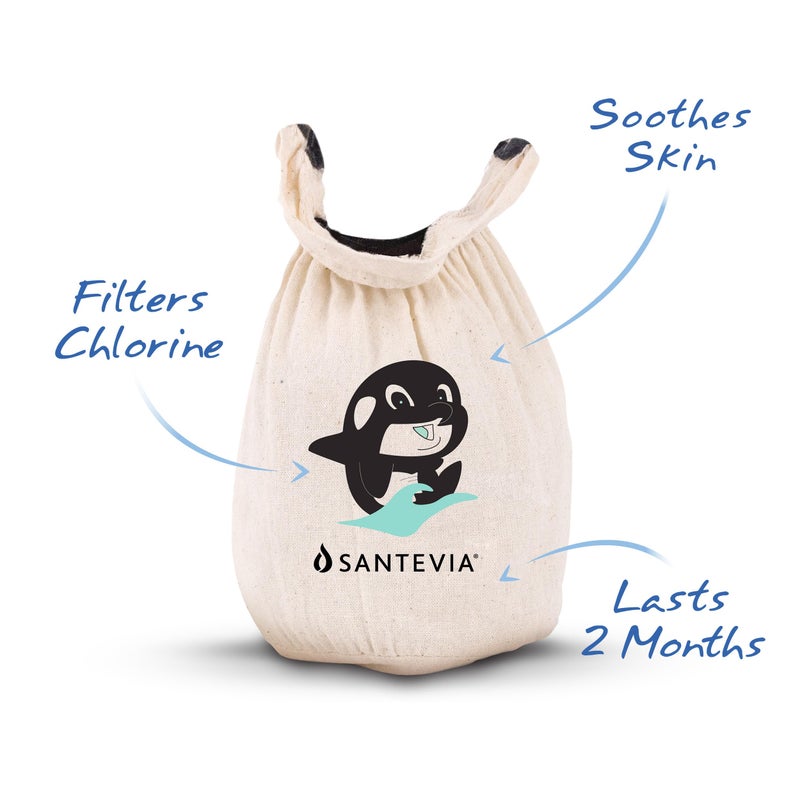 Santevia Organic Cotton Bath Faucet Filter by Santevia | Sensitive Skin Bathtub Water Purifier | Adds Nourishing Minerals for Hair & Skin | Chlorine Filter | Made in North America - Image 2