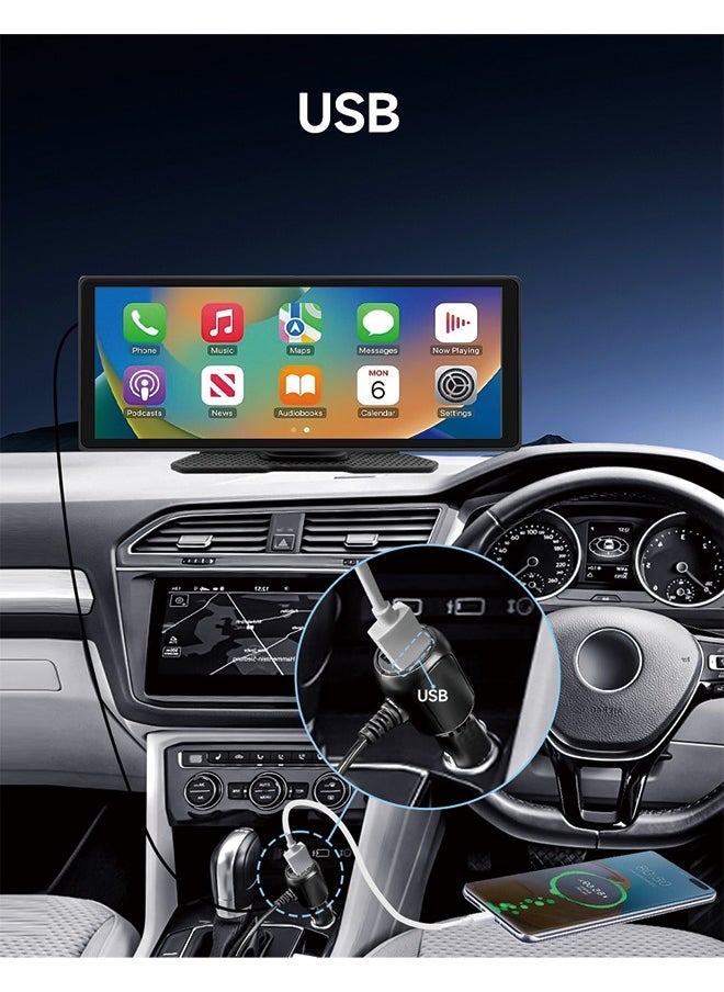 Generic - 10.26-Inch CarPlay Smart Screen Portable MP5 Player， 2.5D HD IPS touch screen without reversing camera - Image 1