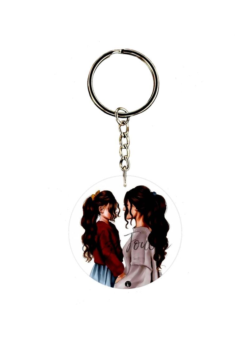 Girl Printed Dual Sided Keychain