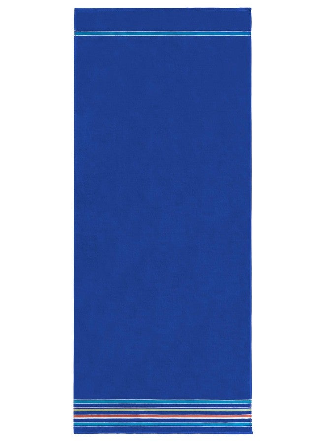 Softerry Large Beach Towel Extra Soft 36 x 70 inch Hotel Pool, Resort and SPA Style 100% Cotton Solid Colors with Striped Border (Pink-Orange-Turquoise-Cobalt, 4 Pack) - Image 2