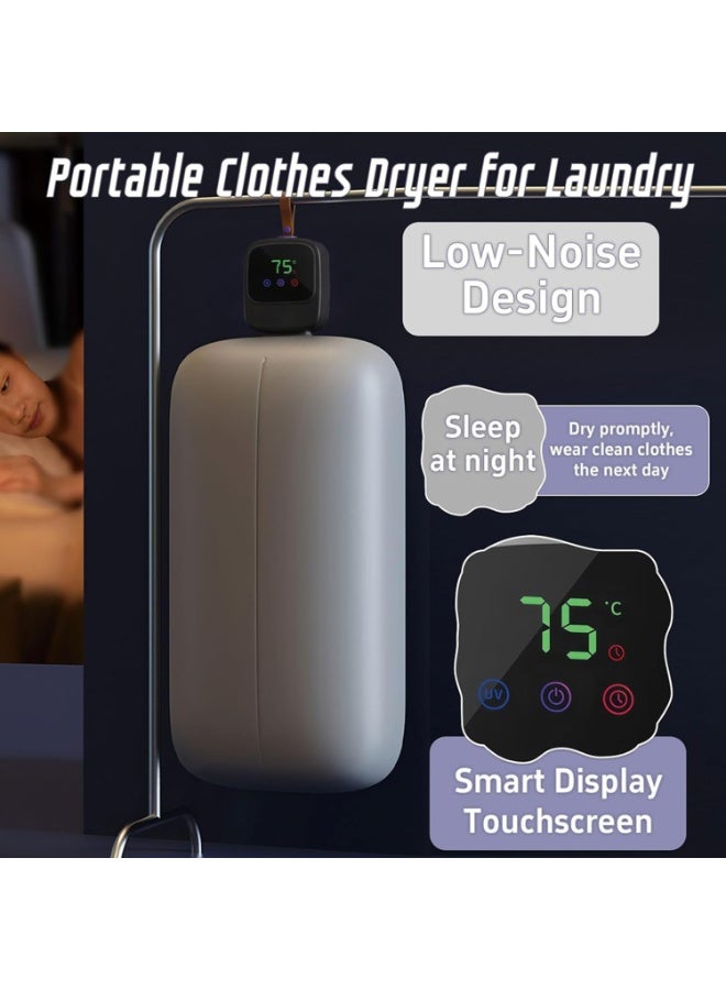 Portable Clothes Dryer 450W Electric Drying Machine with Sterilization and Mite Removal, Compact Travel Dryer with Timer and Adjustable Temperature (110-220V), BK-888 - Image 3