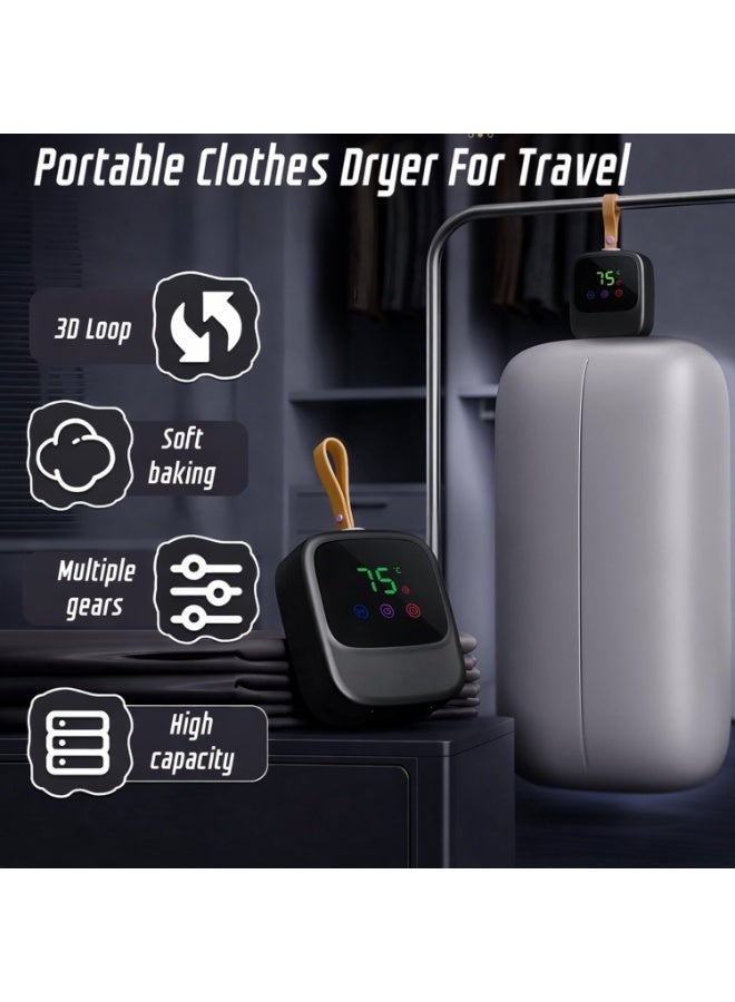Portable Clothes Dryer 450W Electric Drying Machine with Sterilization and Mite Removal, Compact Travel Dryer with Timer and Adjustable Temperature (110-220V), BK-888 - Image 2