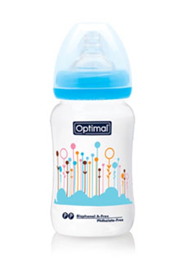 Optimal زجاجة رضاعة ذات عنق عريض 240 مل، وردي - Image 3