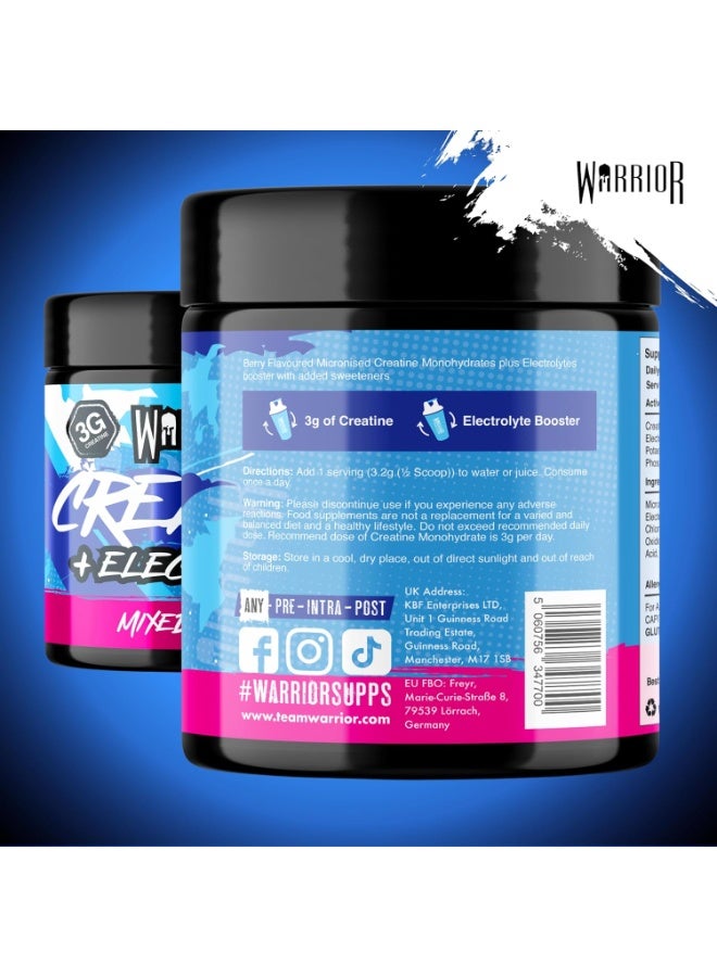 Warrior Creatine Plus Electrolytes Powder Mixed Berry - 360g - Image 2