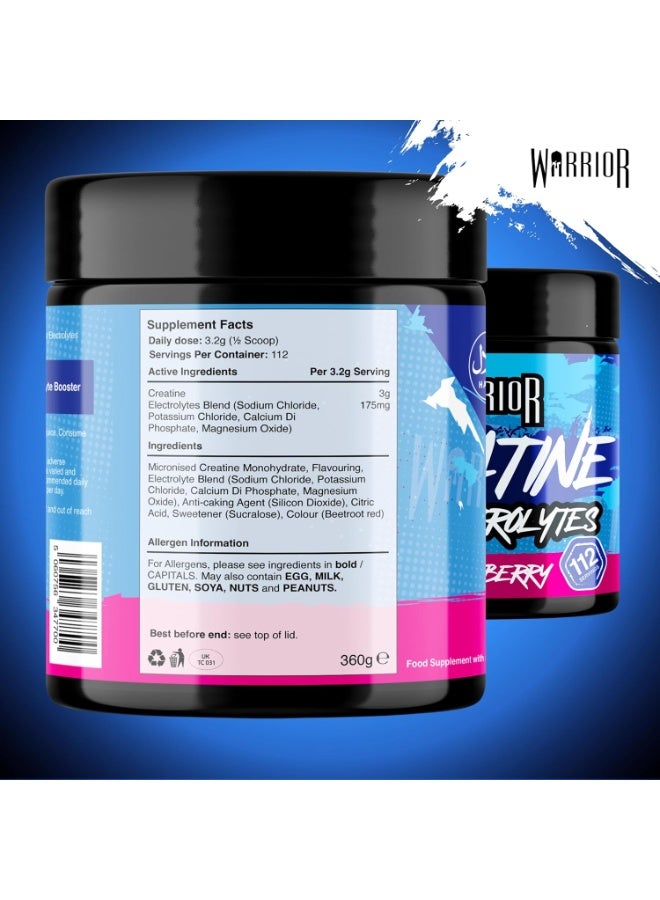 Warrior Creatine Plus Electrolytes Powder Mixed Berry - 360g - Image 3