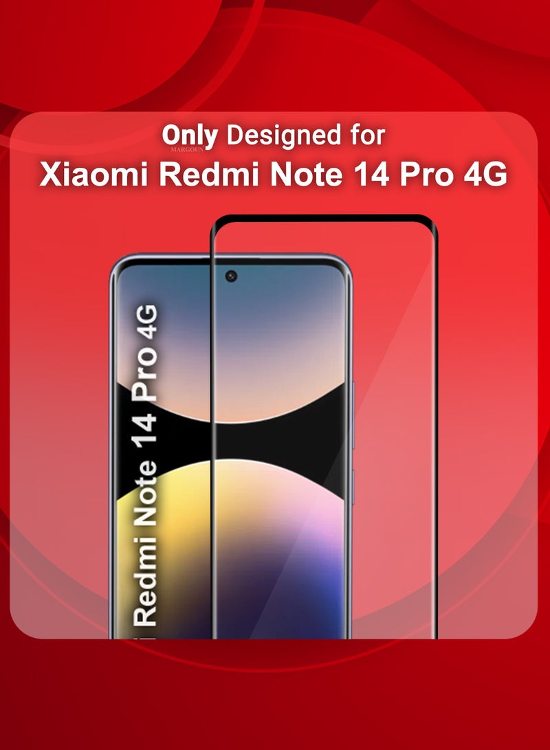 CATANES Curved Screen Protector Compatible With Xiaomi Redmi Note 14 Pro 4G Tempered Glass, Protective Film Easy Installation Bubble Free - Image 5
