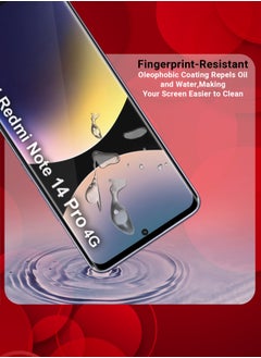 CATANES Curved Screen Protector Compatible With Xiaomi Redmi Note 14 Pro 4G Tempered Glass, Protective Film Easy Installation Bubble Free  - Image 3