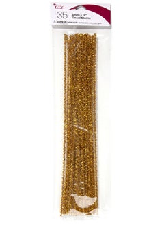 Cousin Diy Gold Tinsel Stems 3Mm X 12 Inch 35 Pack  - Image 2