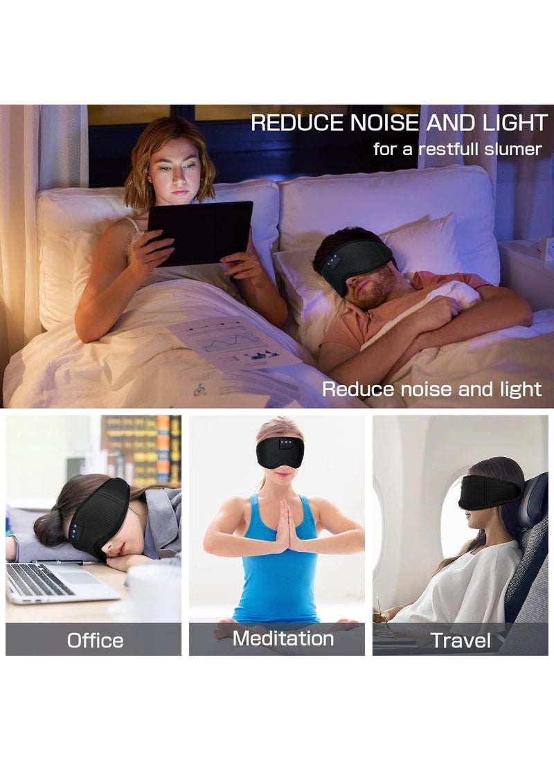 RATSAW Bluetooth Sleep Mask for Side Sleeper, 100% Blackout 10+ Hours Long Battery Life Eye Covers for Sleeping,Breathable Sleep Headphones Built-in Comfortable HD Speakers Sleep Aids for Adults  - Image 3