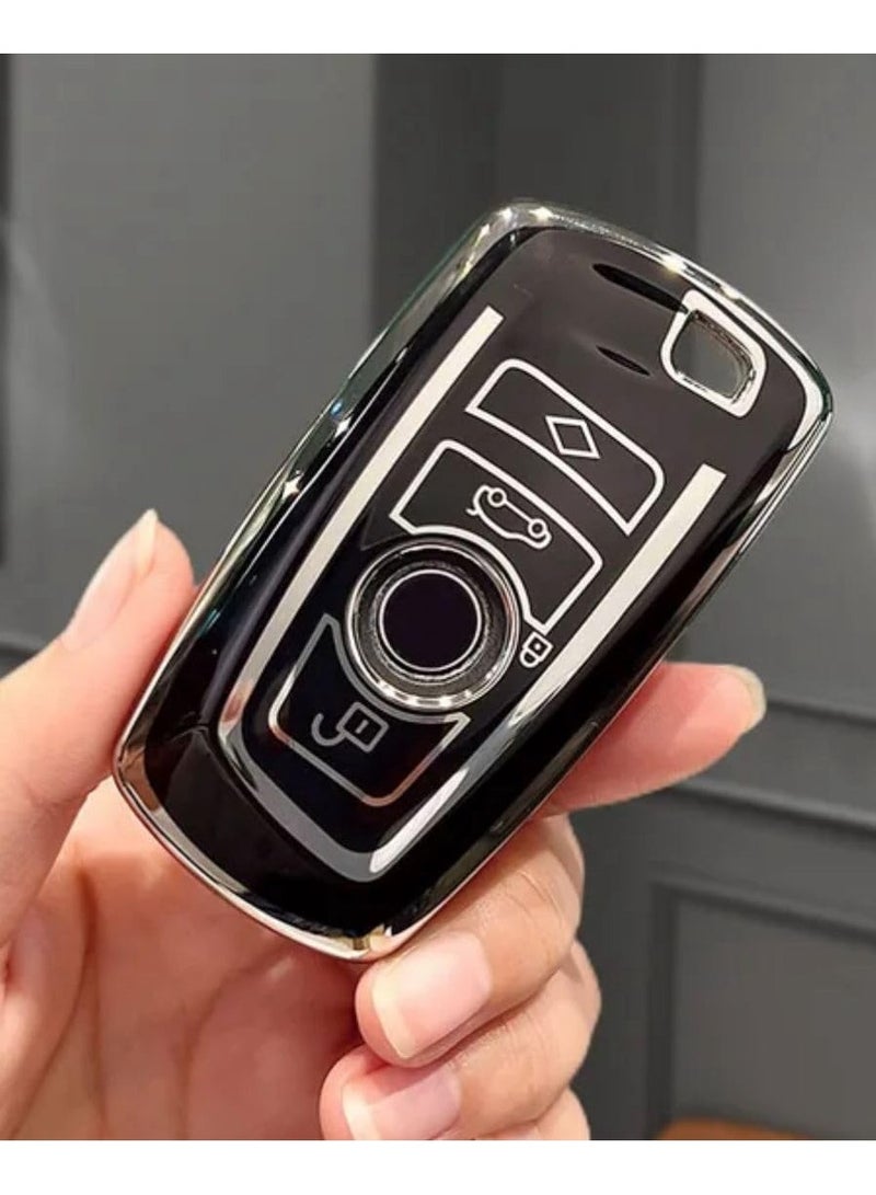Key Fob Cover Case Car TPU FOR 1 3 5 SERIES F20 F30 G20 TPU Car Key Case Cover, Fit F20 F30 G20 f31 F34 F10 G30 F11 X3 F25 X4 I3 M3 M4, Silver  - Image 2