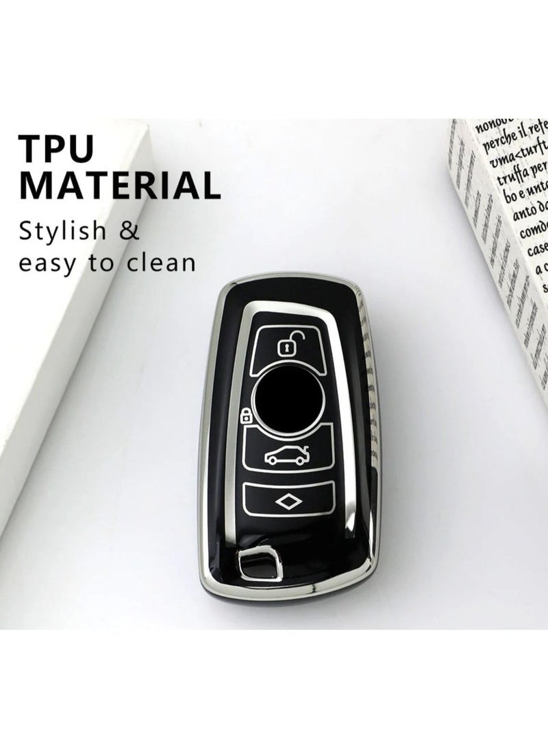 Key Fob Cover Case Car TPU FOR 1 3 5 SERIES F20 F30 G20 TPU Car Key Case Cover, Fit F20 F30 G20 f31 F34 F10 G30 F11 X3 F25 X4 I3 M3 M4, Silver  - Image 3