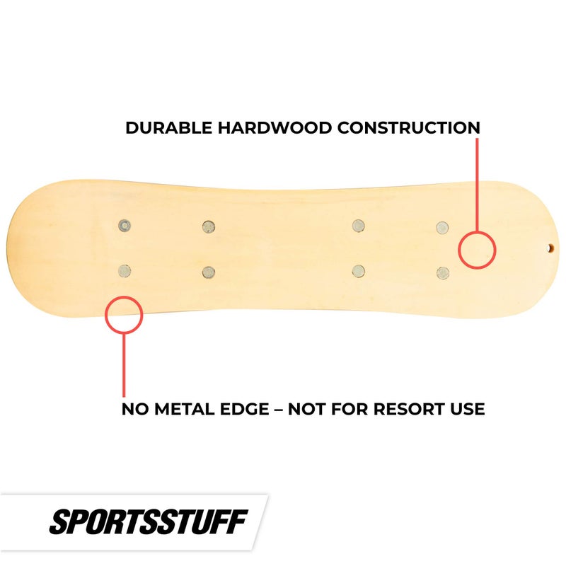 Sportsstuff Snow Ryder, Hardwood Snowboard, perfect for Beginners and Backyard Fun - Image 3