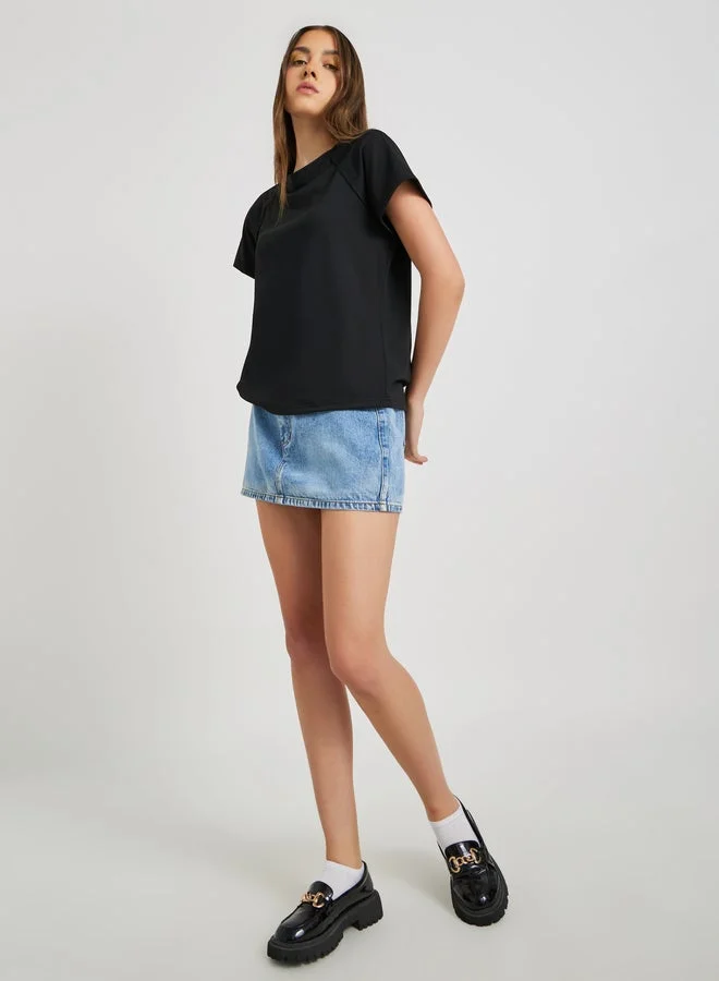 Take Two Solid Regular Fit Round Neck T-Shirt