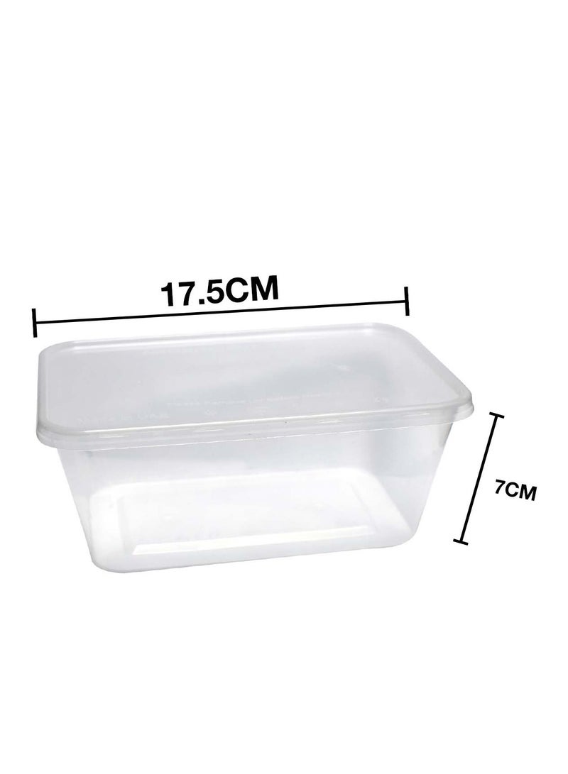 1000ml Disposable Microwave Containers with Airtight Lids - BPA-Free, Leakproof, Stackable (Pack of 10)  - Image 2