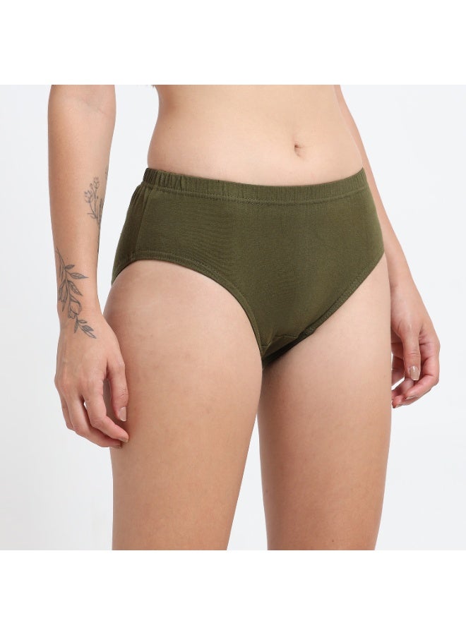 DUJE Women’s Plain Panties (3-Pack Combo 1 – Green, Pink & Blue) | 95% Cotton 5% Spandex | Soft, Stretchable, Breathable, Sweat-Absorbing, Anti-Bacterial & Odour-Free Innerwear - Image 3