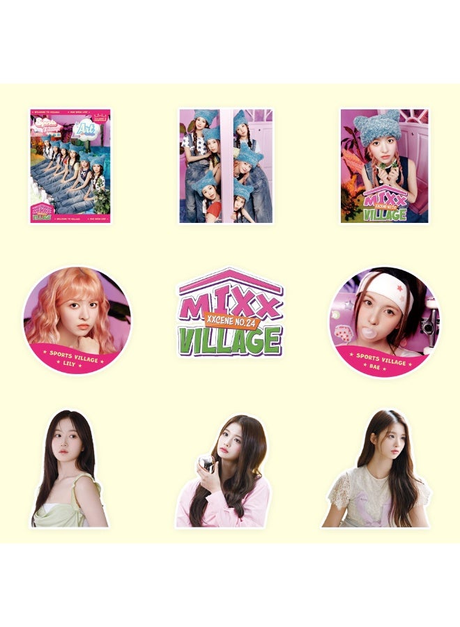 NIBEMINENT 101 Pcs Kpop NMIXX EXPERGO Fe3O4 STICK OUT Deco Kit Waterproof Stickers, High Definition Printing Bright Colors, Suitable for Laptop Skateboard Luggage Water Bottle Guitar DIY - Image 2