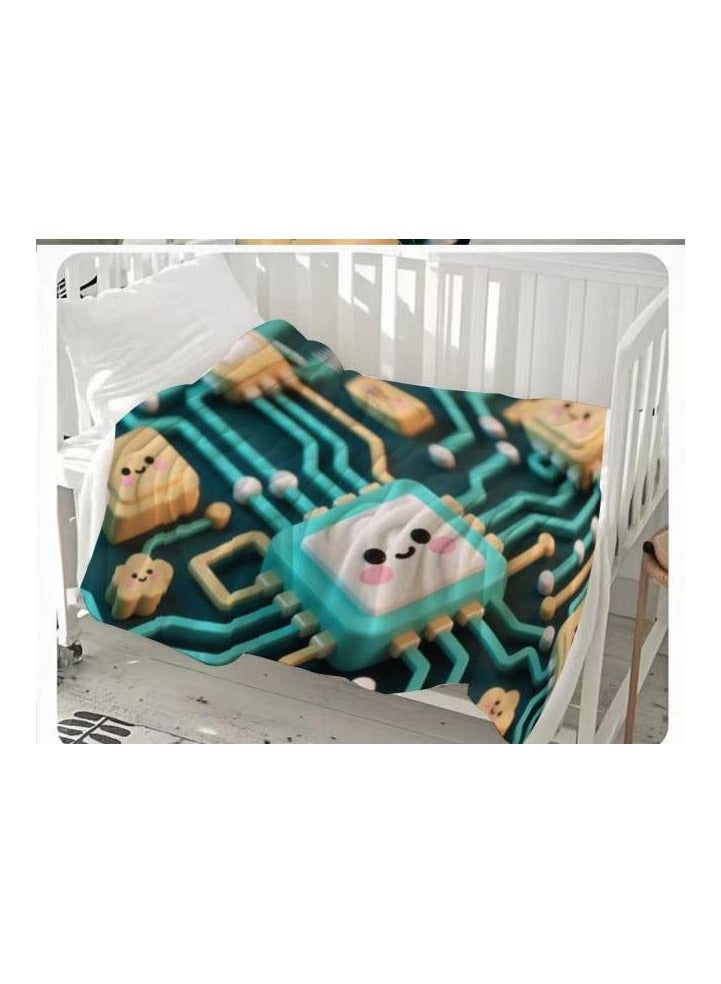 general Flannel thin blanket (warm and comfortable, suitable for sleep, gaming, dust removal and sandproof) 150cm*200cm - 48 - Image 1