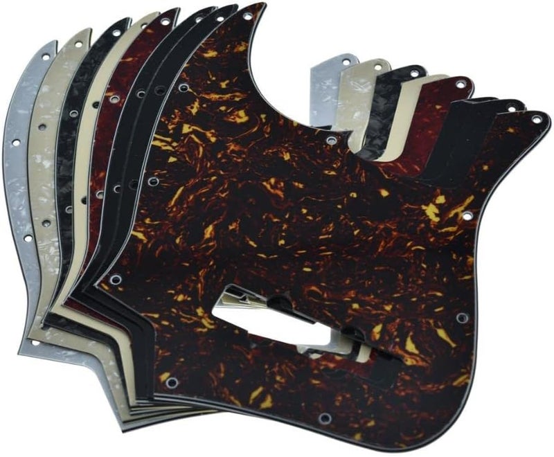 KAISH Lefty 4 String J Bass Style Pickguard Left Handed Bass Pick Guard Scrach Plate for USA/Mexico Jazz J Bass Aged Pearl - Image 4