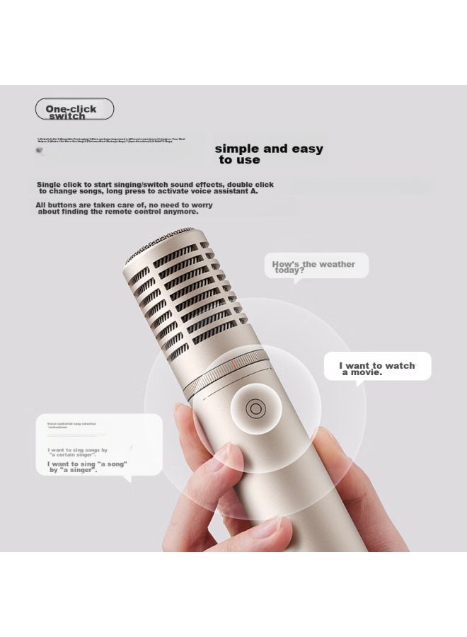 Xgimi Smart Wireless Microphone Pro (dual Version) One-button Power-on, Voice-activated Song Selection And Change, Customized Microphone, 6 Sound Effects