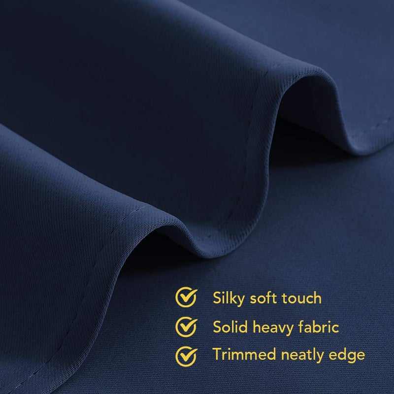 NICETOWN Navy Blackout Curtains for Living Room  2 Panels  W34 x L80  Window Treatment Energy Saving Thermal Insulated Room Darkening Solid Grommet Panels for Bedroom - Image 5